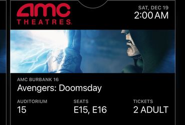 Avengers Doomsday Tickets Dobly Format