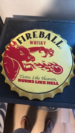 Fireball Bottle Cap Decoration