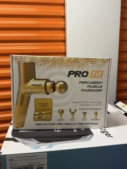 Pro Fit Percussion Muscle Massager; Gold Tone, Hand Held, In Box
