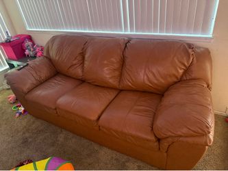 leather brown couches