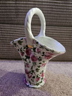 Porcelain Basket Vase