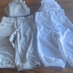 Alleson Athletic Little League Pants Youth Small 3 Gray & 4 White