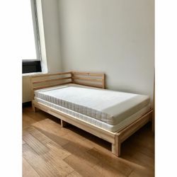 Slide out bed frame dual twin mattress