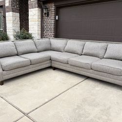 Elegant Gray Sectional from ROOMS TO GO. Classic & Spacious! Very comfortable!