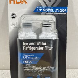 HDX FML-5 Premium Refrigerator Water Filter Replacement Fits LG LT1000P (2-Pack)