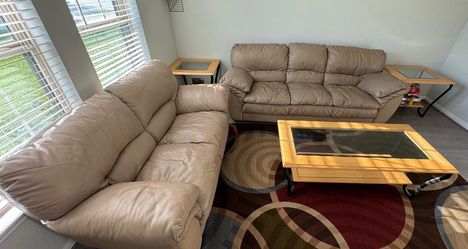 3 seater sofa, Loveseat  with 3 side tables