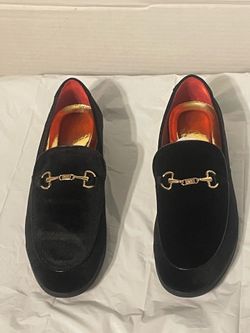 LCQL *NEW* Men's Luxury Velvet Penny Loafer Shoes Noble Slip-on Suede Loafers Smoking Slippers  11 M (EU = 45); Retail: $38.99