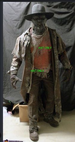 Jeepers Creepers Black Halloween Costume Distressed Hat