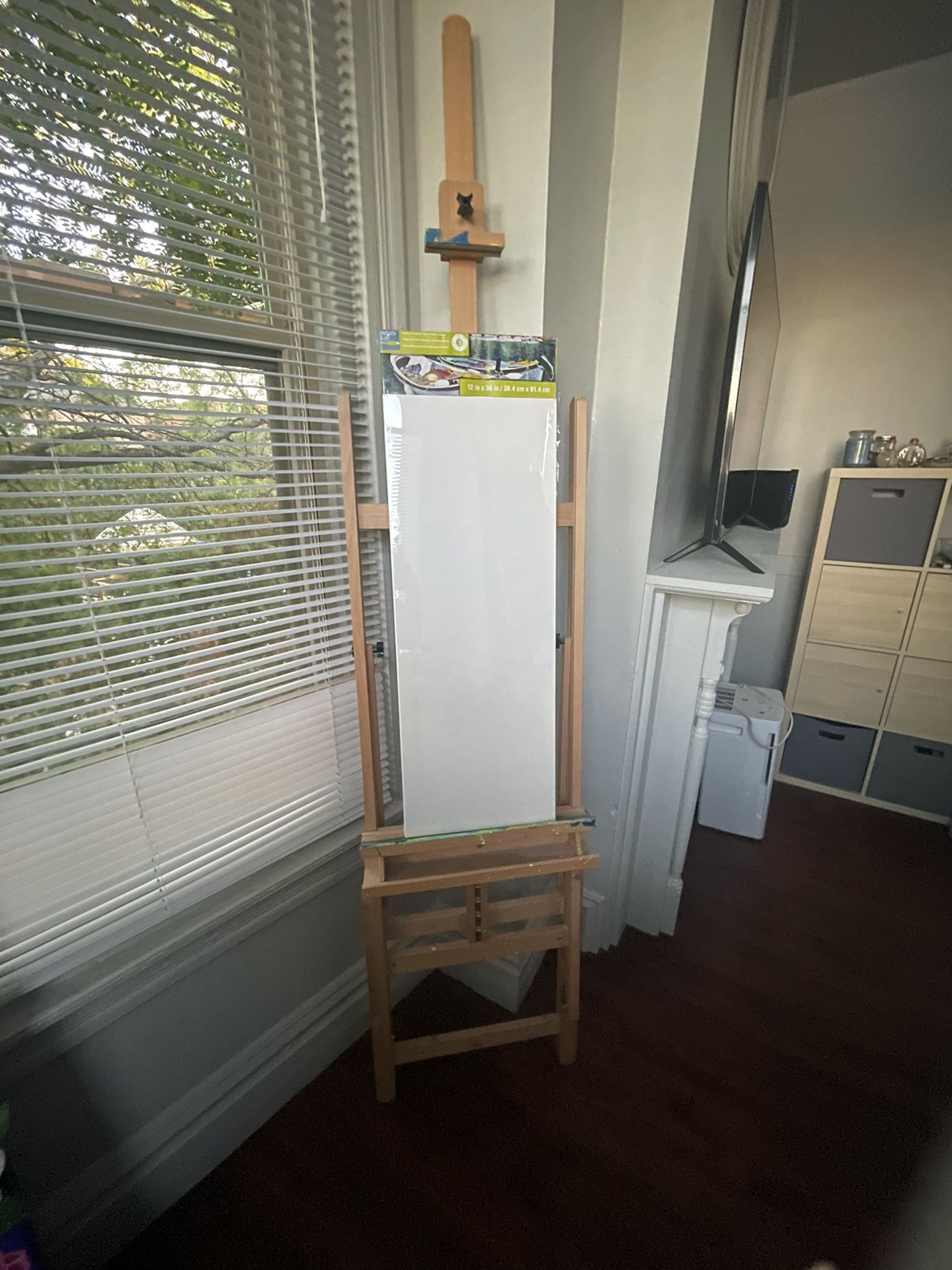 Art Easel H Frame By Artists Loft And 12x36in Heavy Duty Canvas