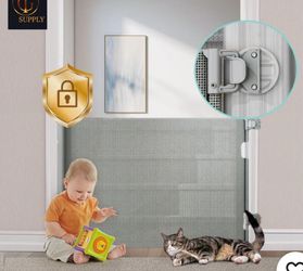 MOMYMUST Retractable Baby Gates for Stairs with 33"Tall 55"Wide