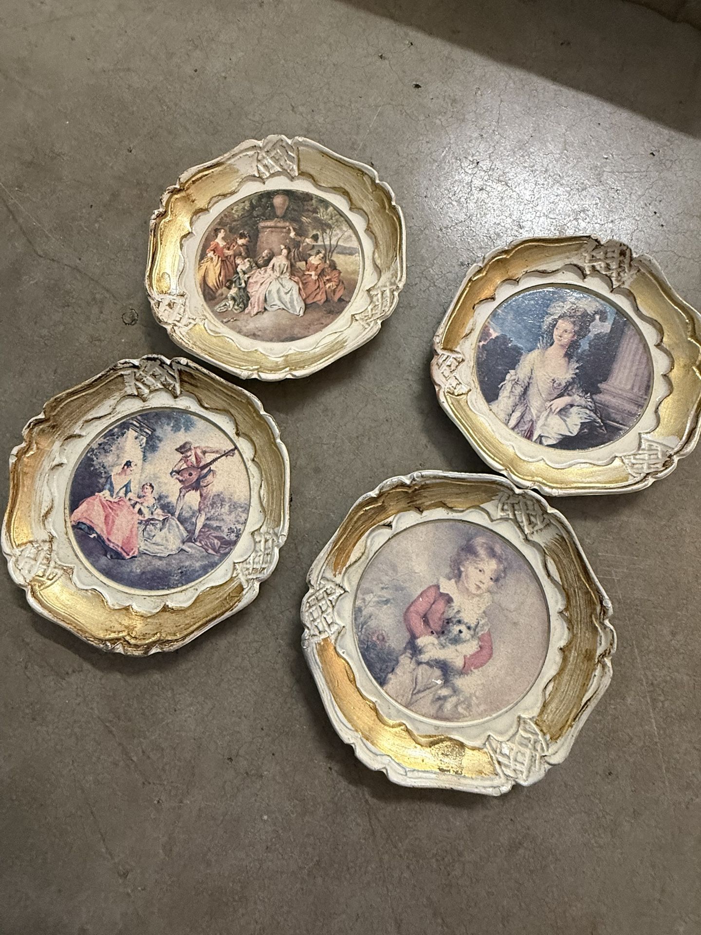 vintage Italian Florentine coasters