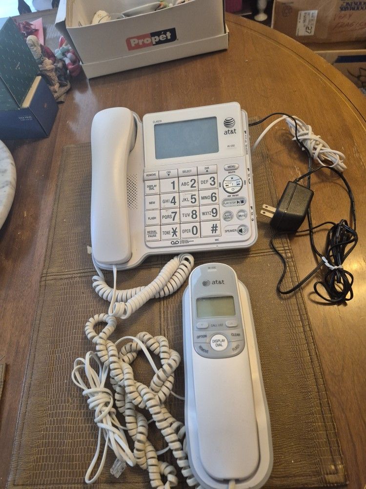 Two AT&T PUSH BUTTON TELEPHONES