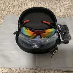 New Oakley  Sunlasses Red & Black Frame