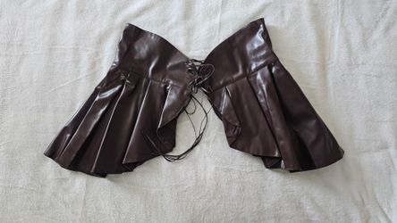 Brown Faux Leather Corset Belt SIZE: Large
