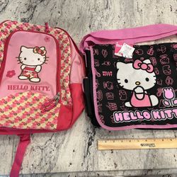 Hello Kitty Back Pack And Messenger Bag