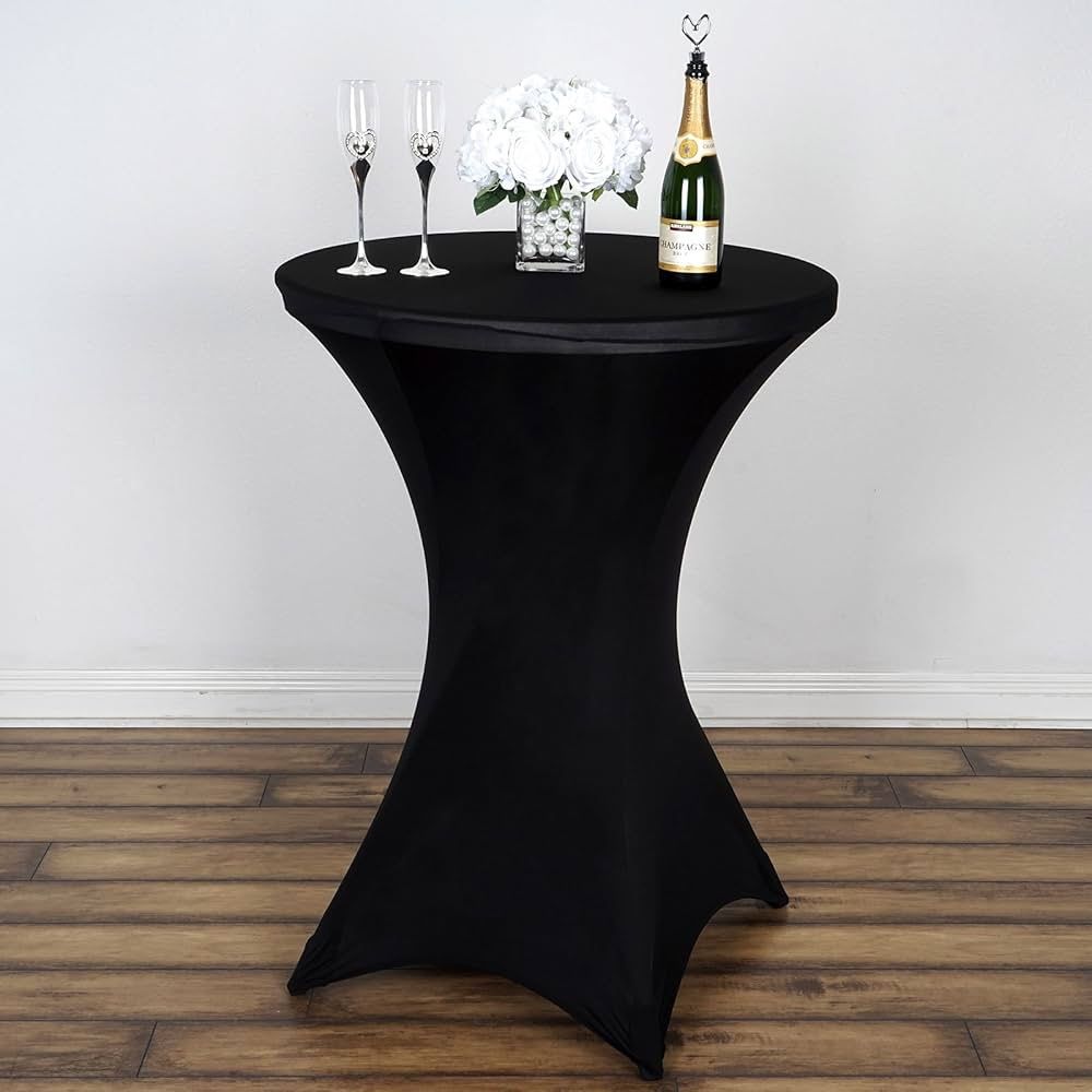 8 Spandex Cocktail Black tablecloth
