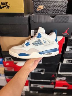 2024 Jordan Military Blue 4s size 11 USED But Clean