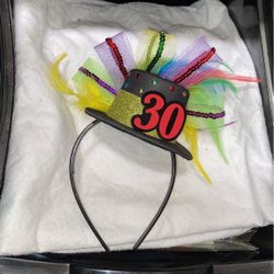 30th birthday hat/ headband