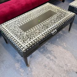 (In Store) Black & White Hand-Painted Coffee Tables