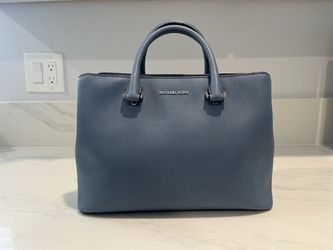 Michael Kors Savannah Satchel Blue Leather - 2 Straps, Dust Bag