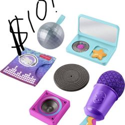 Fisher Price Mini Me Moments DJ Gift Set, Baby Sensory Learning Toys For Play, 6 Pieces 