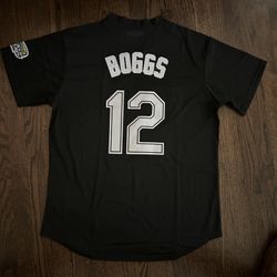Wade Boggs Tampa Bay Devil Rays XL Men Adult Jersey Baseball New HOF #12 Black 