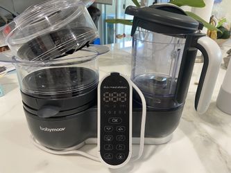 Babymoov Duo Meal Station: Multi-Speed Baby Food Maker Steamer and Puree Blender, Baby Food Processor that warms & defrosts (Nutritionist Approve