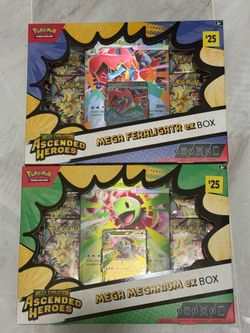 Pokemon Ascended Heroes Boxes - Mega Meganium And Mega Feraligtr