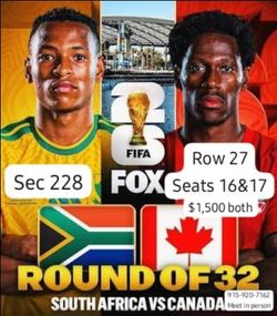 World Cup Tickets South Africa vs Canada