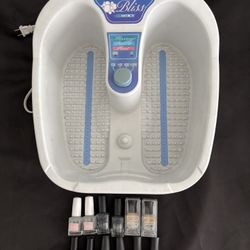 HoMedics Bubble Bliss Foot Bath Spa + Bonus nail polish