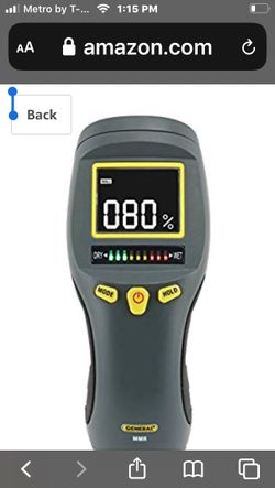General Tools MM8 Pinless LCD Moisture Meter with Tricolor Bar Graph