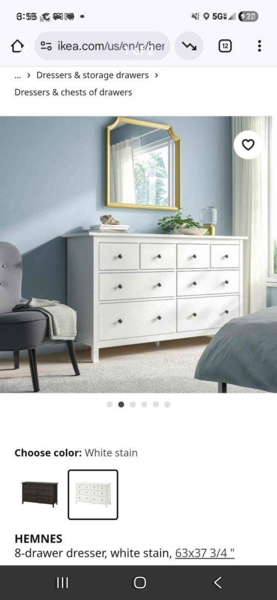 White Hemes IKEA Dresser