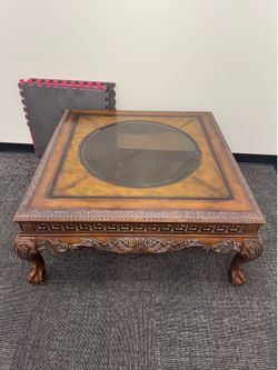 Solid Wood/Glass Coffee Table