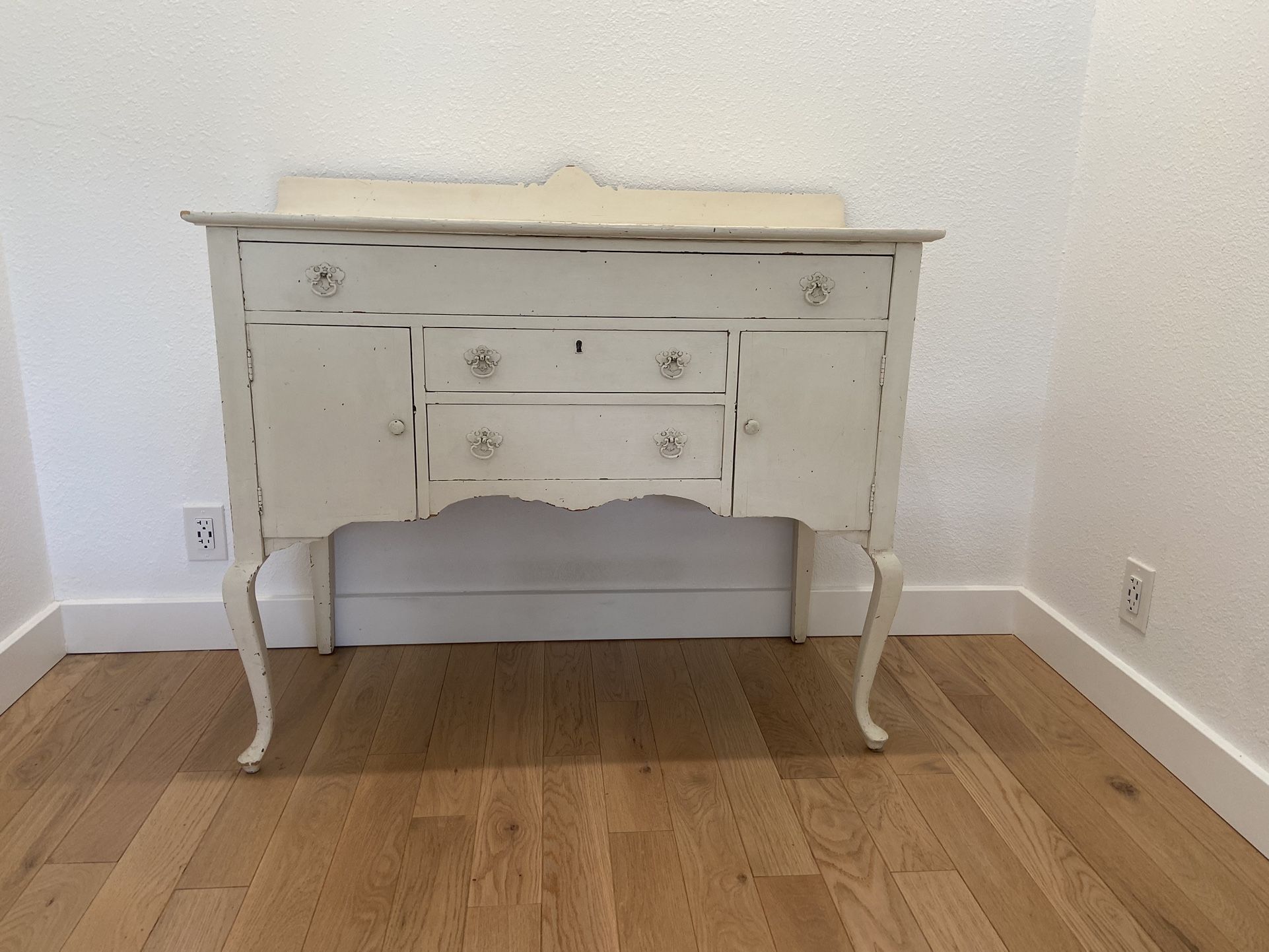 Antique vintage buffet table