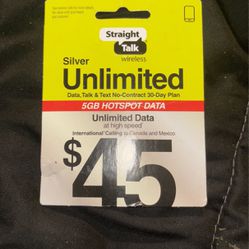 Phone Service Card - With Hotspot (Silver Unlimited Plan)