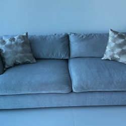 Chary • Bernhardt Plush Giselle 94" Aged Grey Fabric