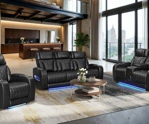 3 Piece Power Recliner Sofa Set 