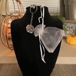 BRAND NEW - Pink Gem Key Holder with Cute Pink Bag