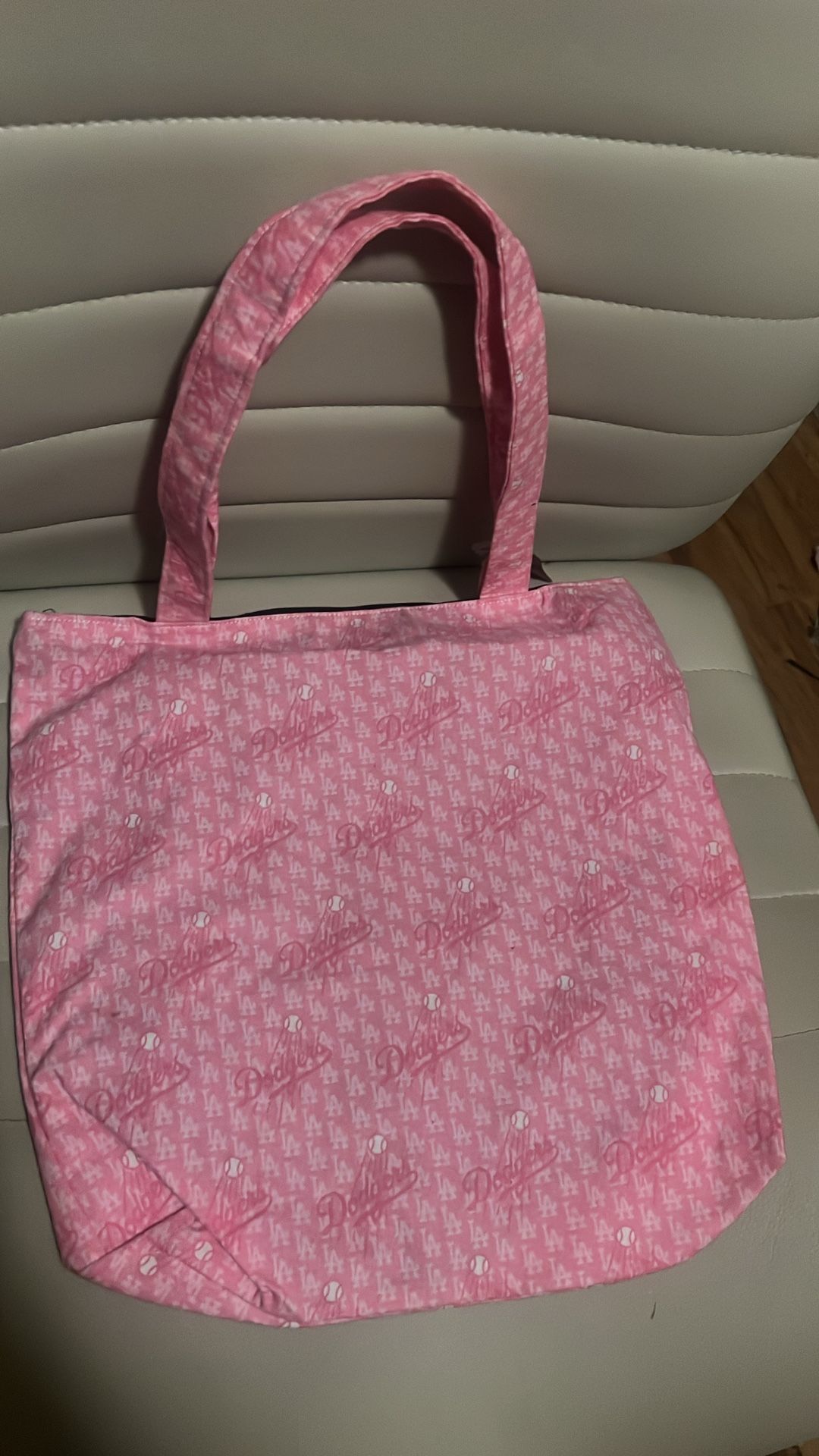 Pink Dodgers Tote Bag