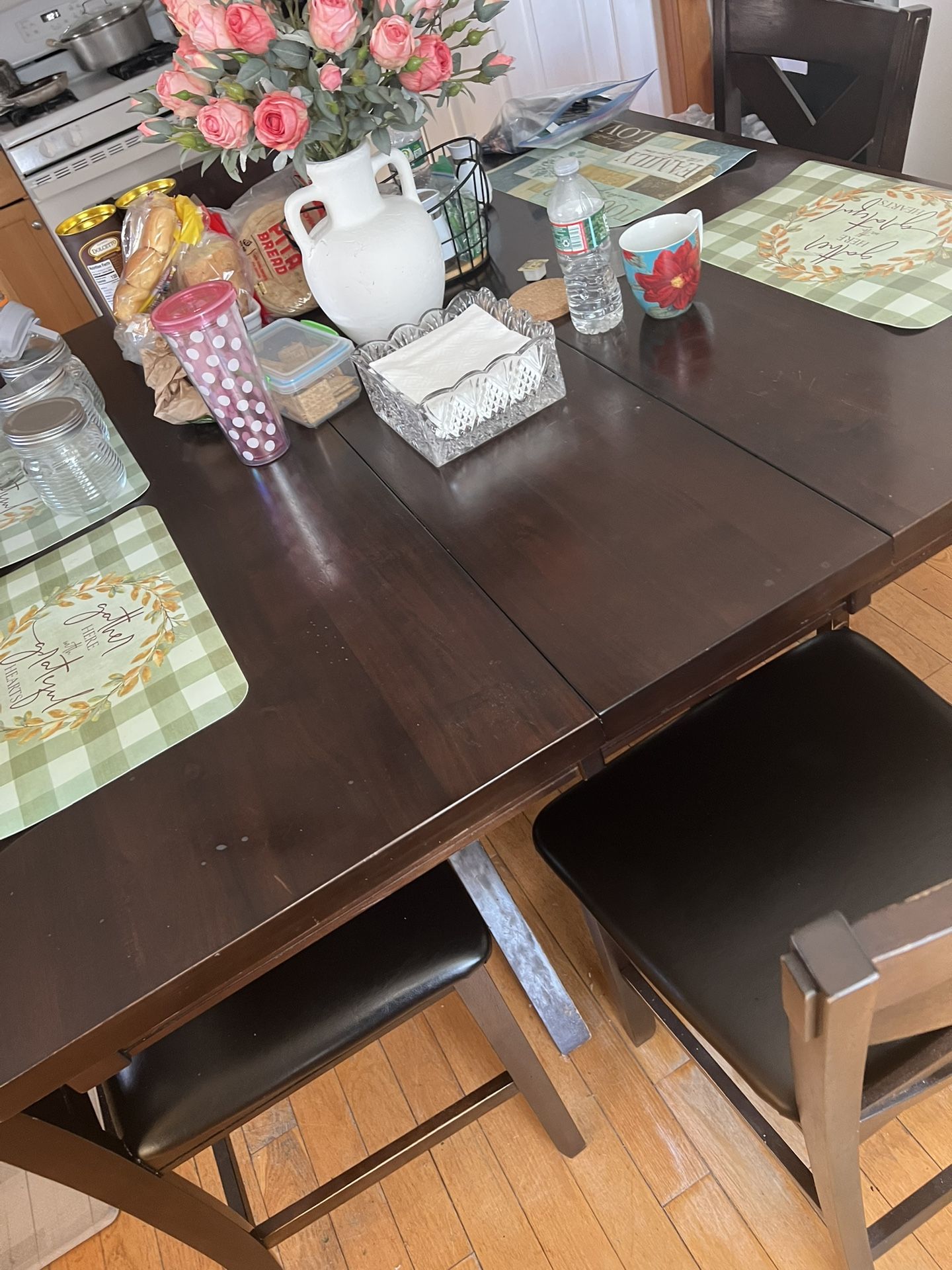 Used Dining Wood Table With 6 Chairs Please Price As Advertised!
