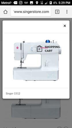 Today only Singer sewing machine with lots of fabric
