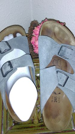 BIRKENSTOCK...BIRKIS ..sandals..38/ 7grey/silver AVAILABLE!!!