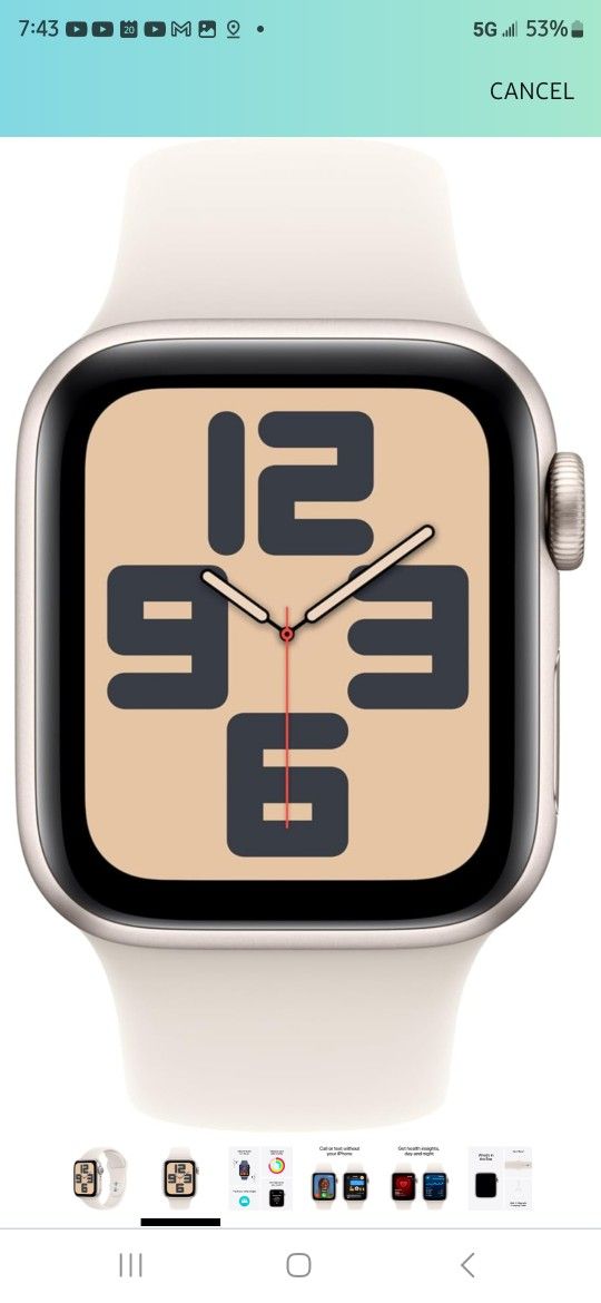 APPLE WATCH SE (40MM) *NEW W/ SPORT BAND*