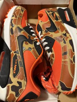 Unworn Mens Size 14 Nike Orange Duck Camo Air Max 90