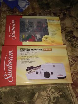 Sunbeam handheld sewing machine plus kit NEW