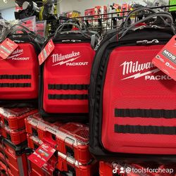 Milwaukee 15 in. PACKOUT Tool Backpack. $129 EACH.
