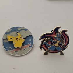 Lot of 2 Pikachu and Lucario collector pin