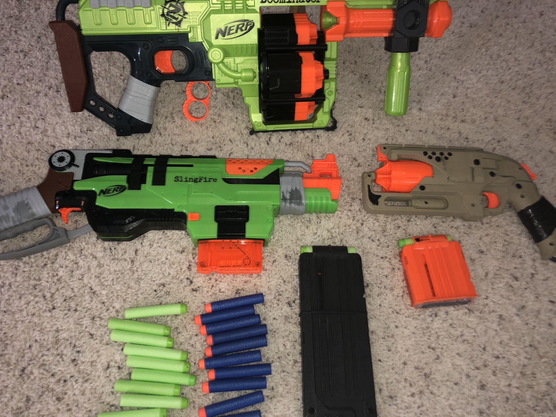 Nerf slingfire doominator elite and other gun