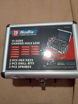 20 piece  13 sizes carbide hole saw