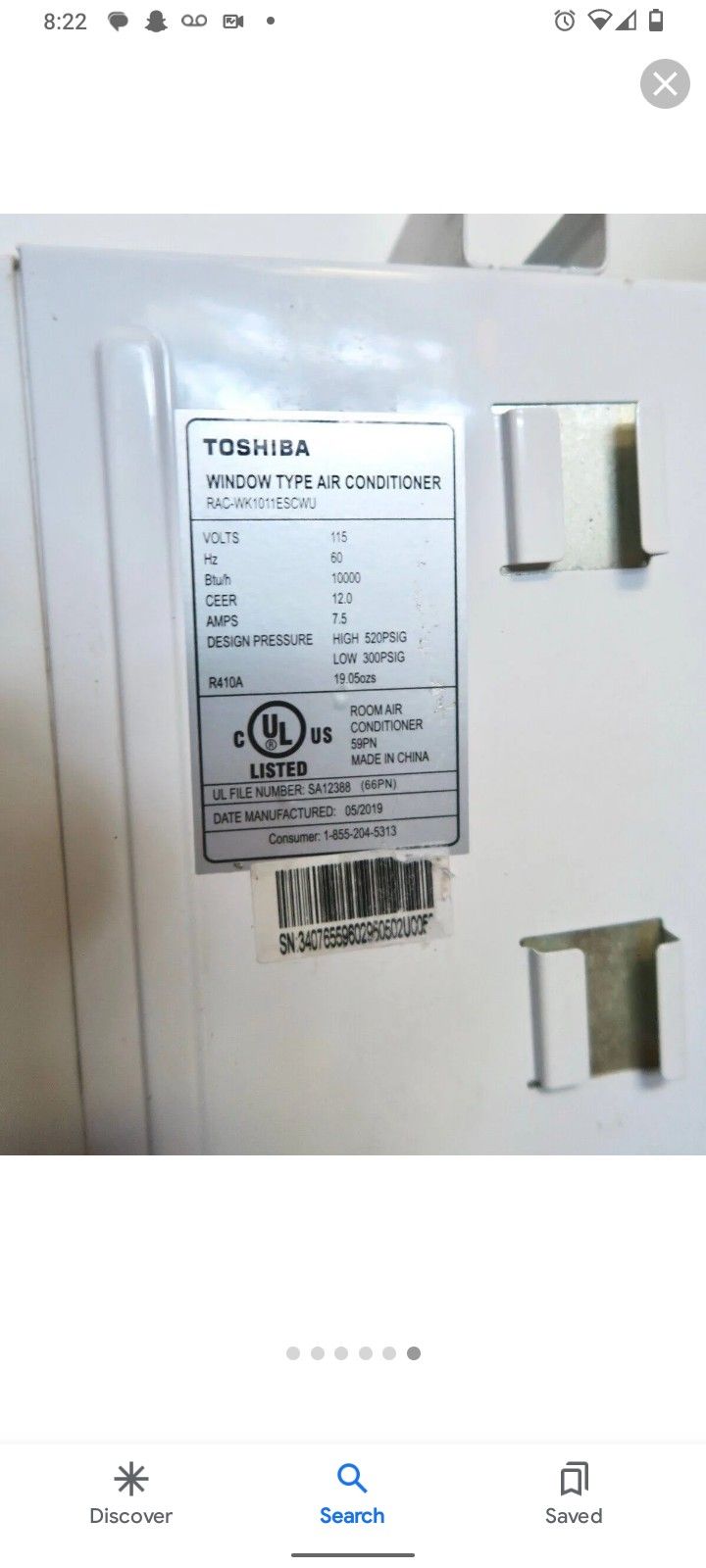 Toshiba 10,000 Btu 115-volt Smart Wi-fi Window Ac With Remote: